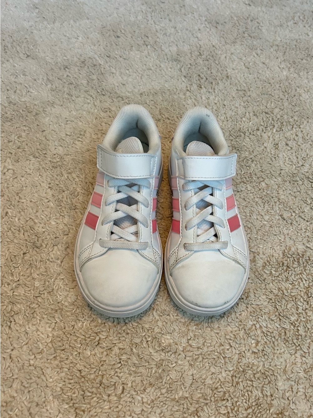 Adidas White Shoes With Velcro Straps